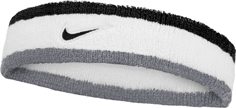 Nike - "Classic" Stirnband (Weiß/Grau)