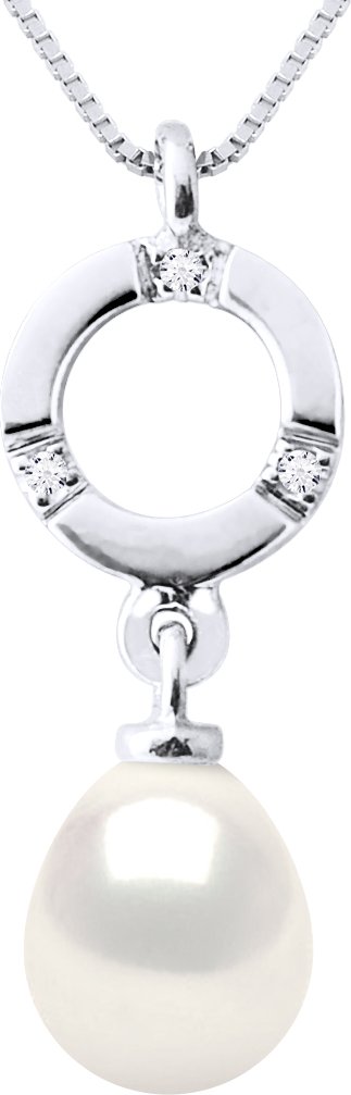 DIADEMA - Anhänger - Weißgold und echte Süßwasserperlen - Weiß