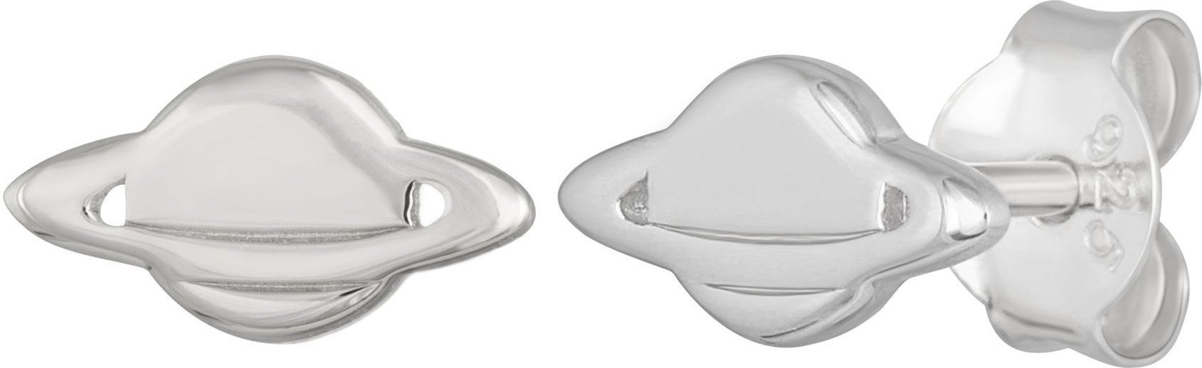 cai Ohrstecker 925 Sterling Silber rhodiniert Planet Saturn