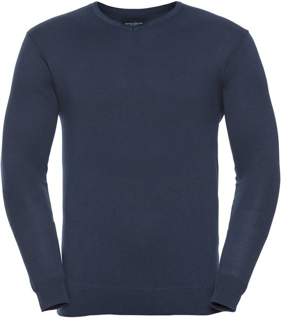 Russell Collection - Sweatshirt V-Ausschnitt für Herren (Dunkelblau)