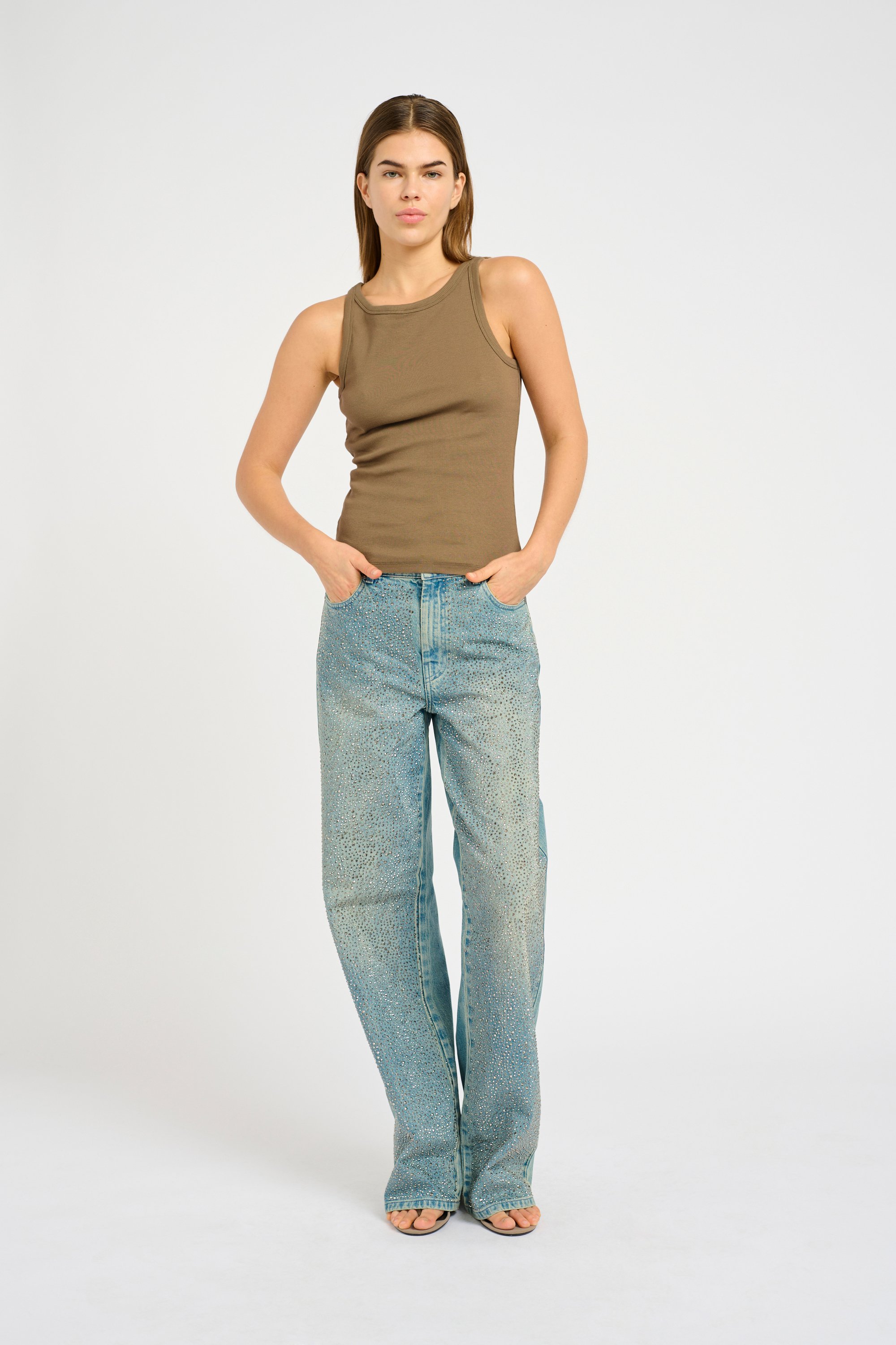 Jerseytop Slim fit dark grey