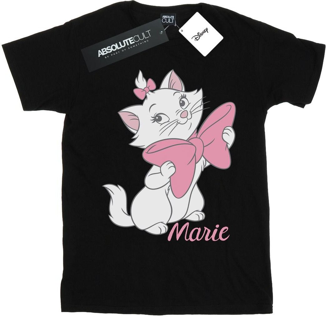 Disney - "Aristocats Marie Bow" T-Shirt für Mädchen (Schwarz)