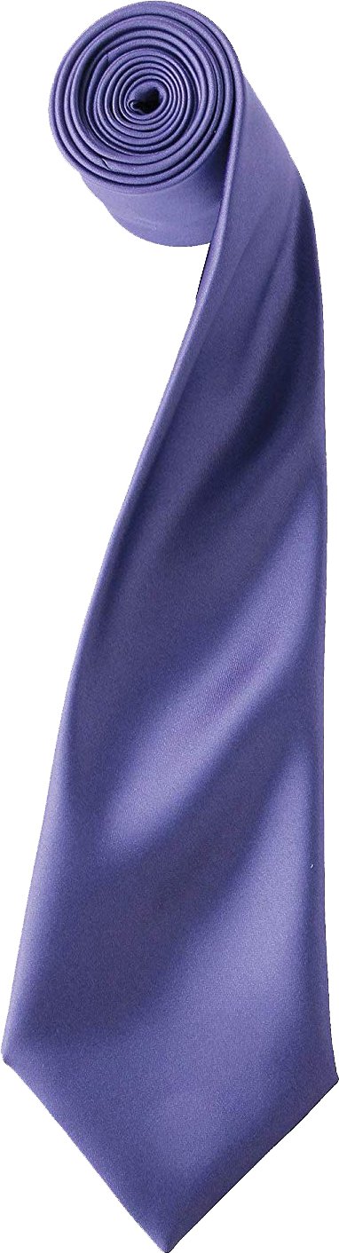 Thumbnail - Premier Mens Plain Satin Krawatte (schmale Klinge) (2er-Pack) (violett)