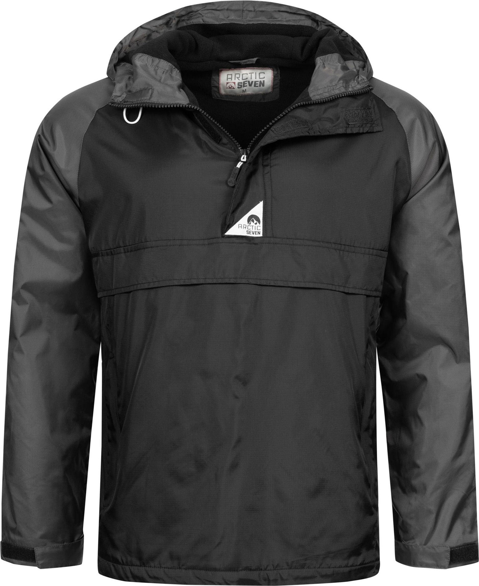 Arctic Seven Herren Regenjacke – Schwarz-Dunkelgrau