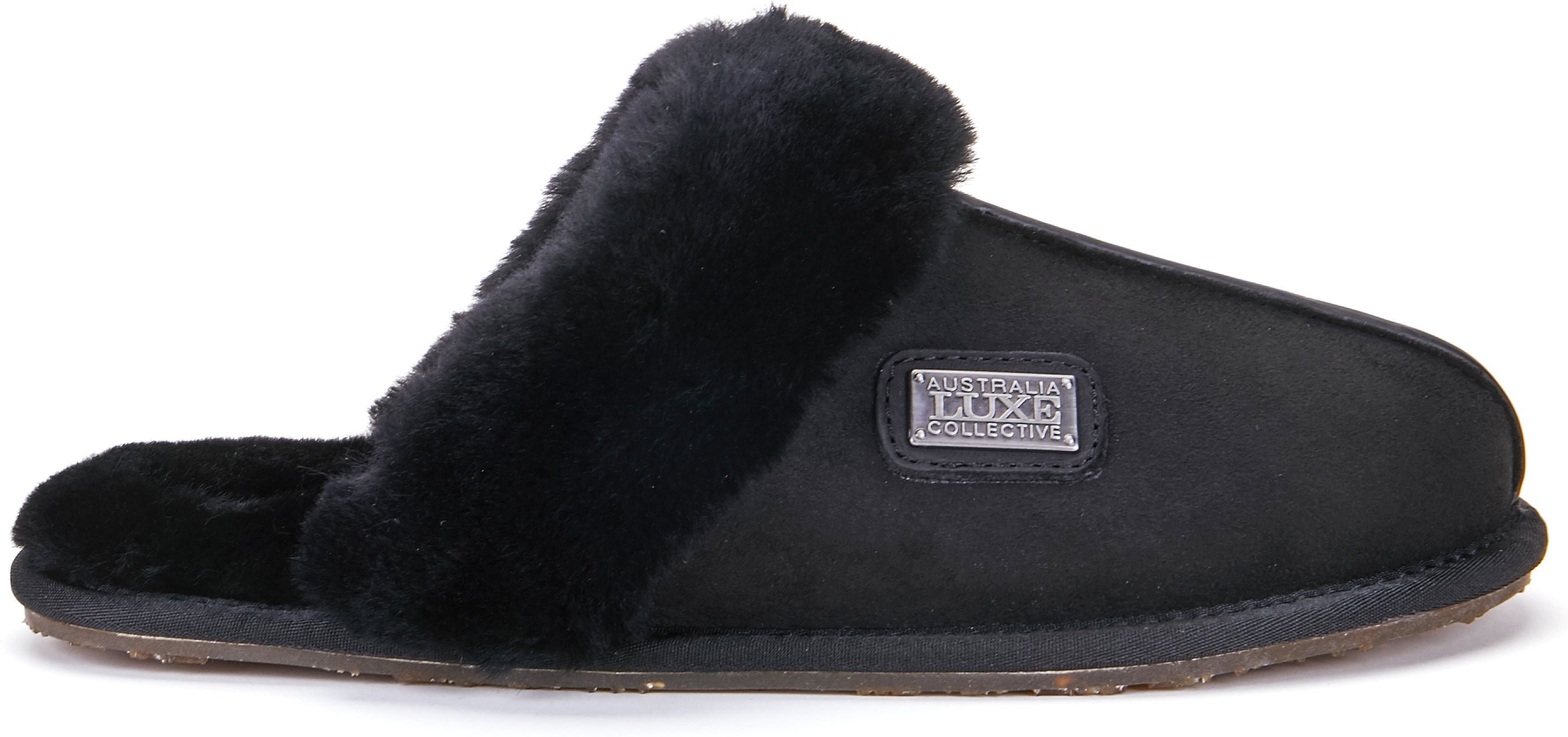 Geschlossene Pantoletten in Schwarz