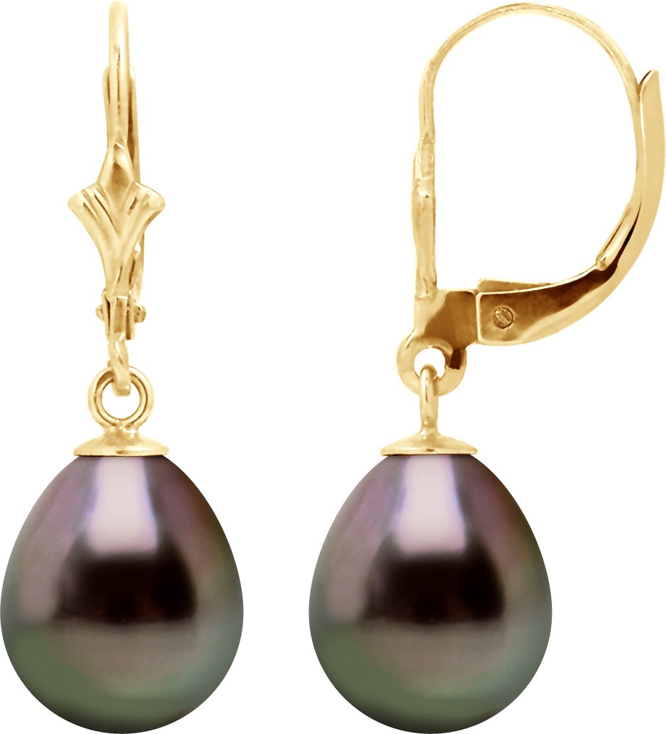 DIADEMA - Ohrringe - Gelbgold und echte Tahiti-Perlen