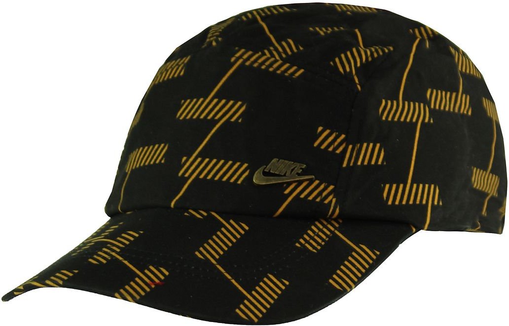 Nike Fusion Grafik Logo Schwarz Gelb Einstellbare Herrenmütze 253453 010