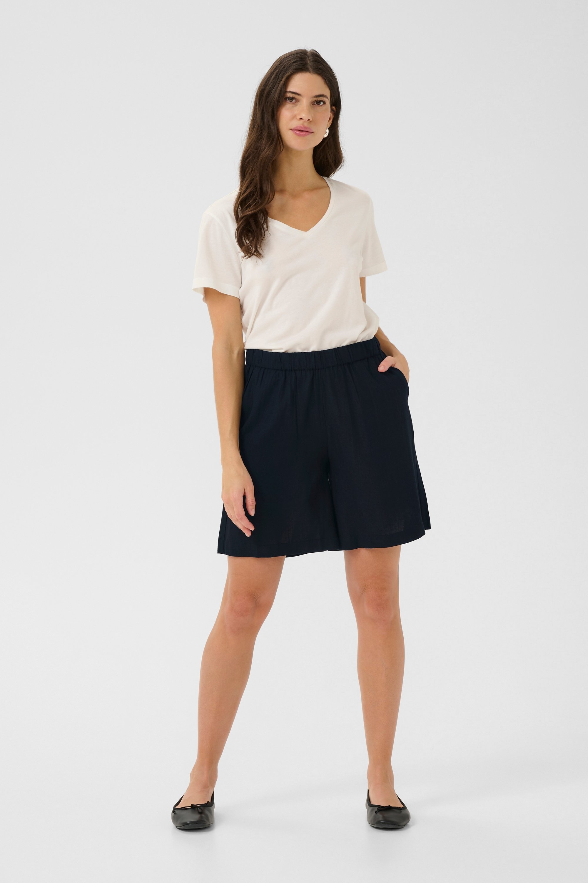 Lässige Shorts mit weitem Schnitt black