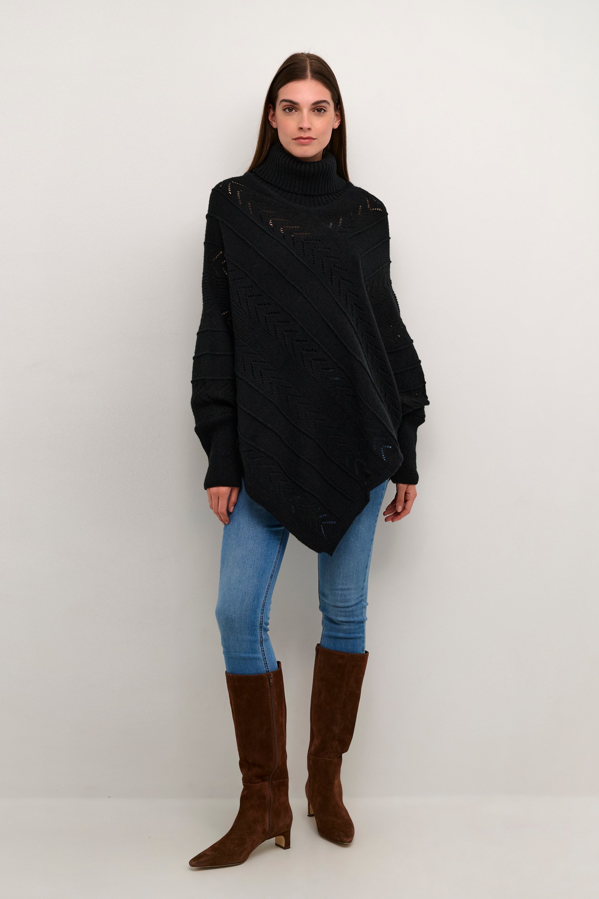 Poncho Loose fit black