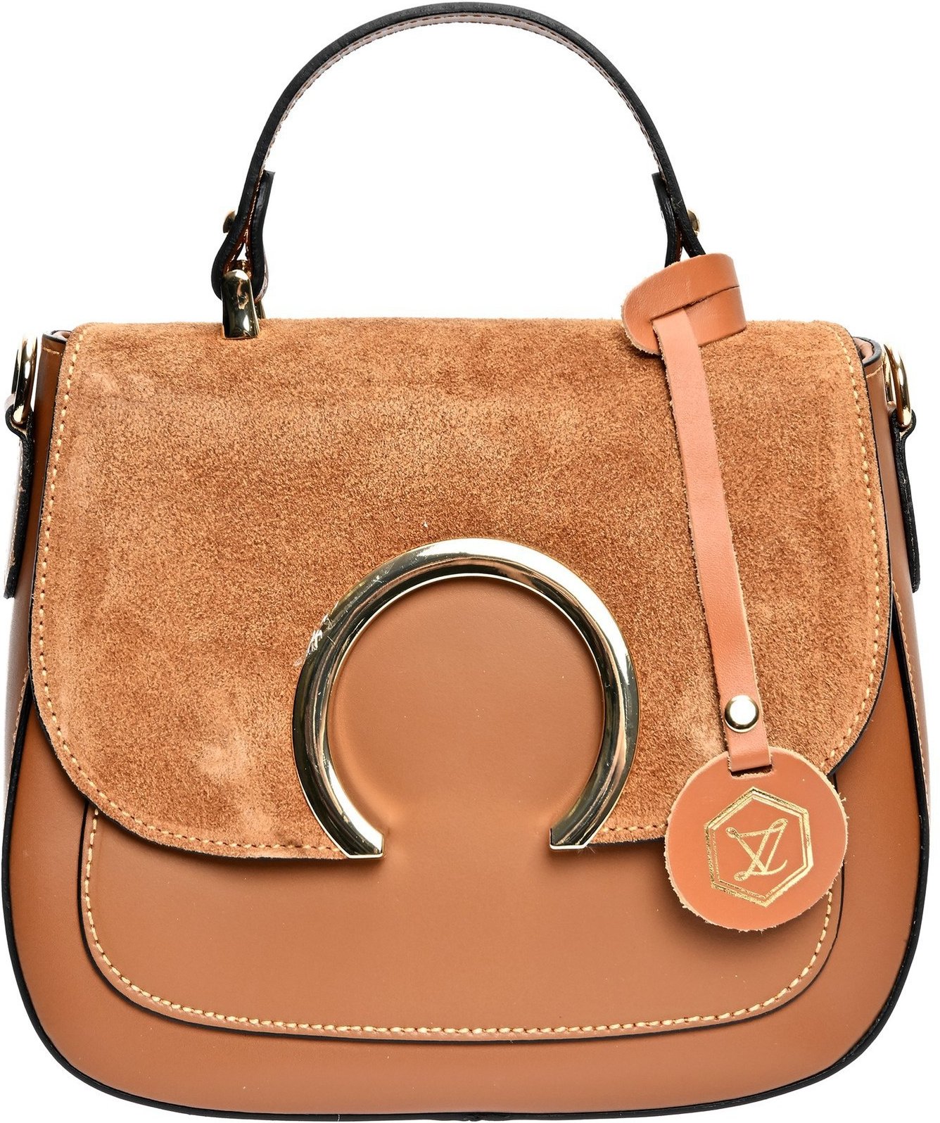 Luisa Vannini Braune Lederhandtasche