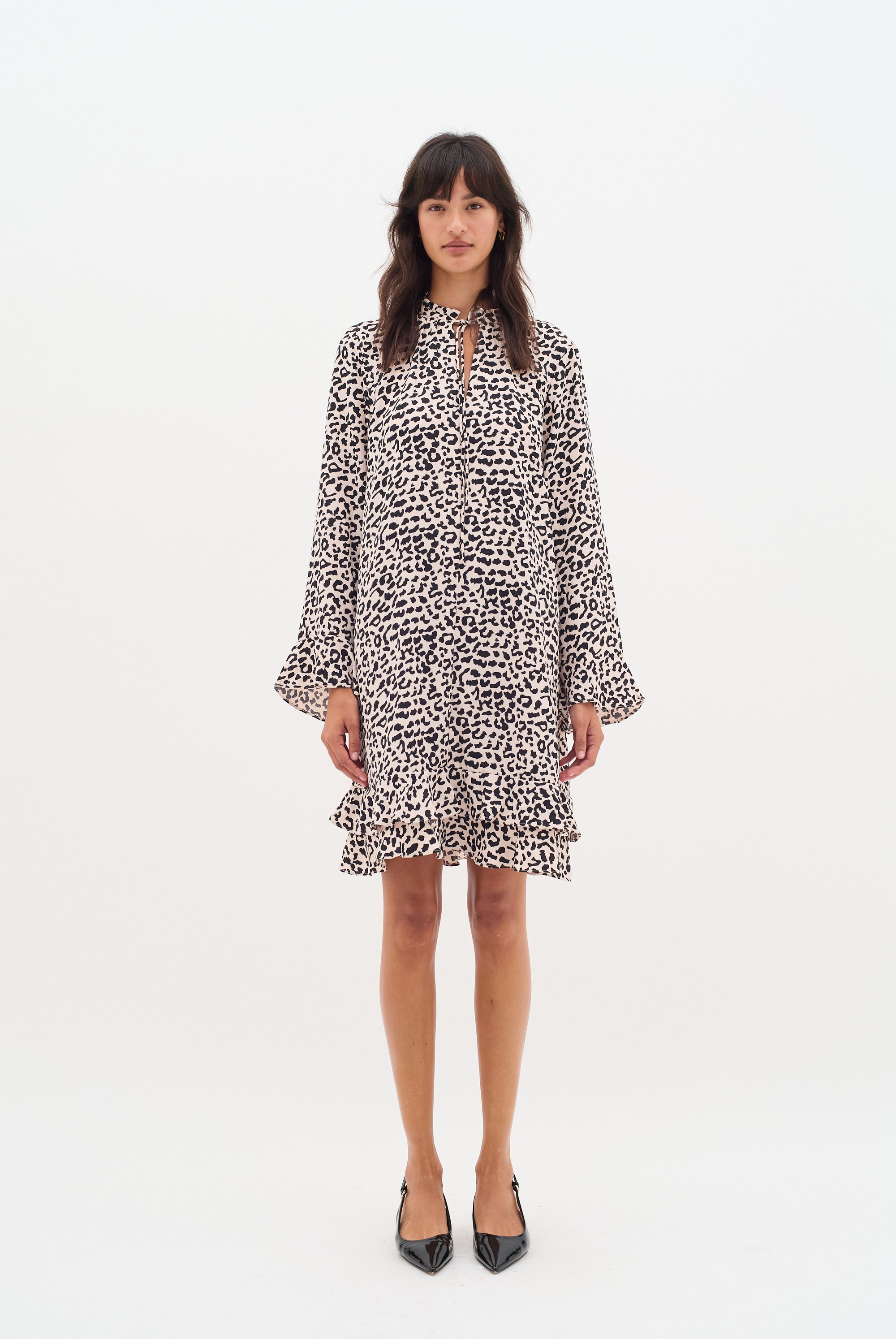 Thumbnail - Kleid Lockere Passform Classic Leopard animal