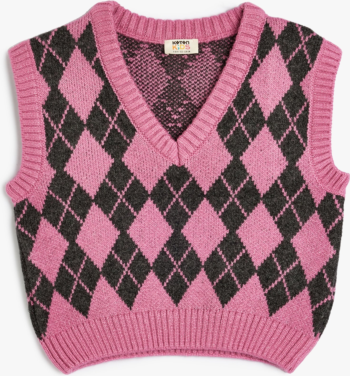Koton Sweater V-Kragen Mit Jacquard Sweater