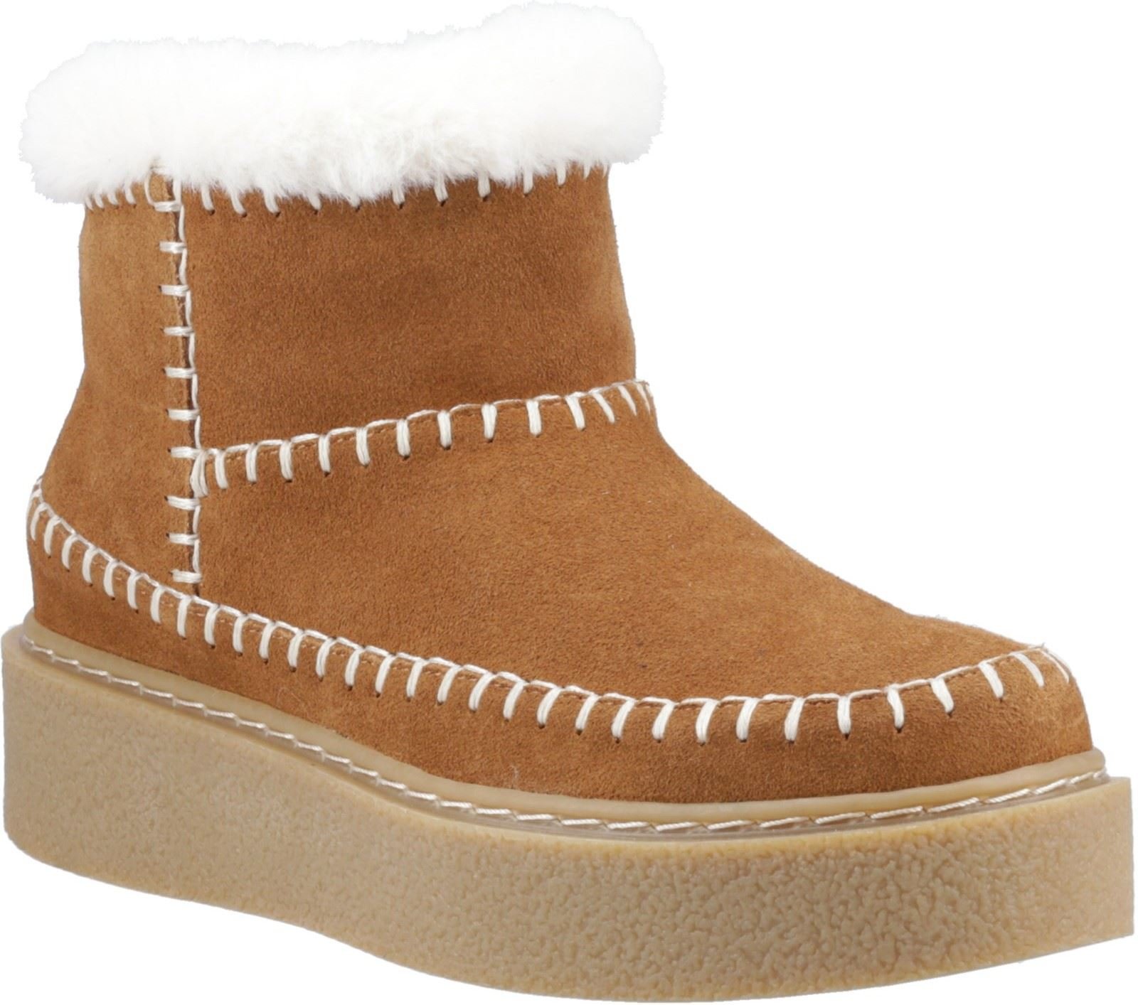 Hush Puppies Brielle Wildleder Damen Tan Winter Stiefeletten