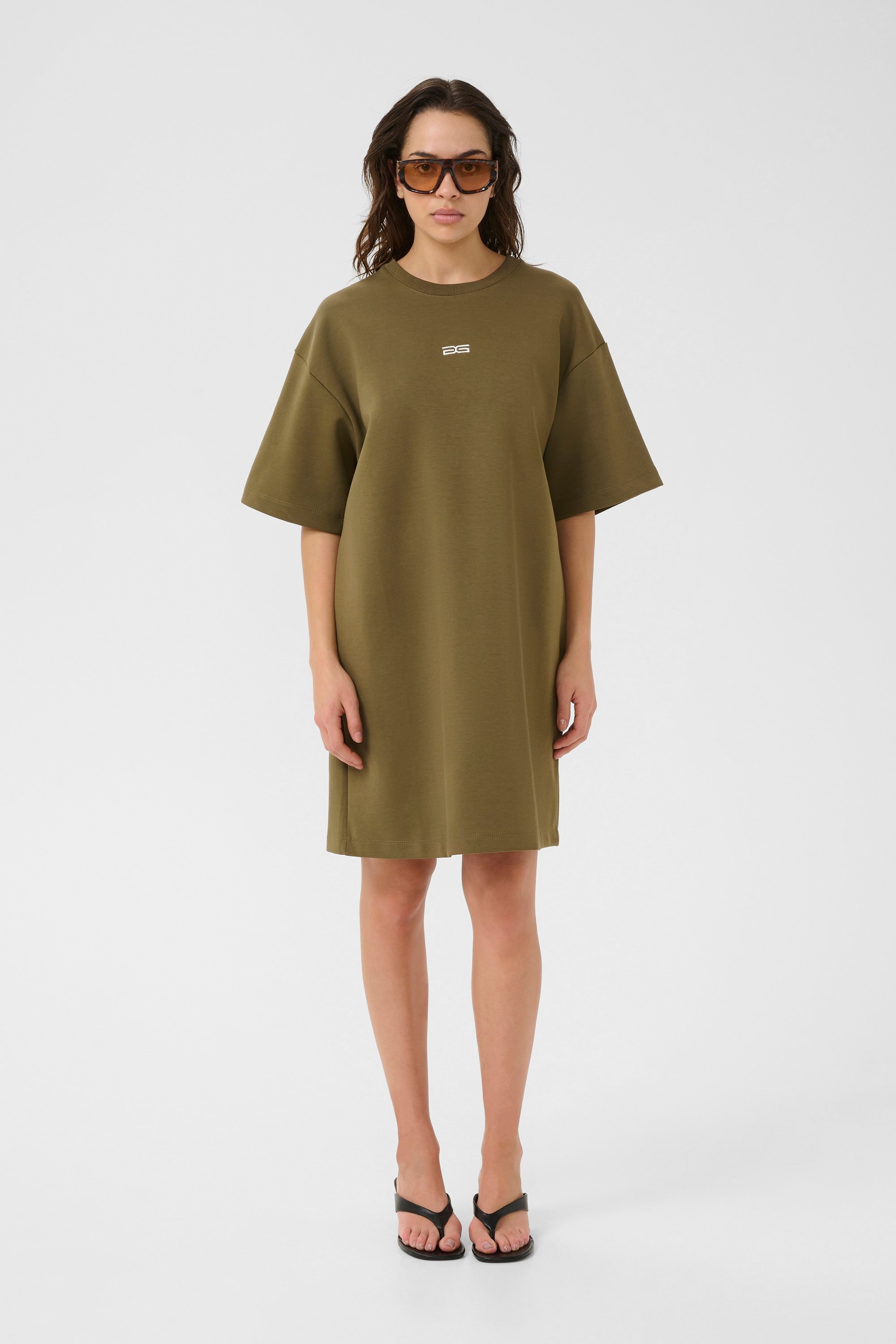 Jerseykleid Oversize fit olive