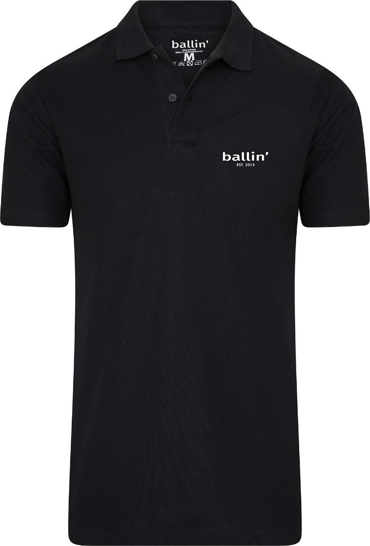 Basic Polo von Ballin Est. 2013 in der farbe Schwarz und in größe S.