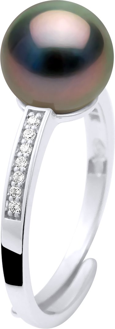 Ringschmuck - Echte Tahiti-Zuchtperle, rund 8-9 mm