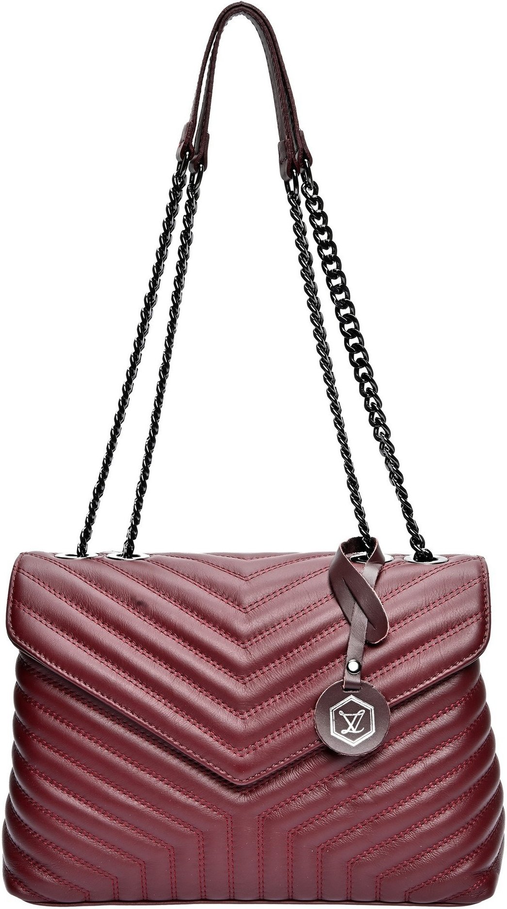 Luisa Vannini Violette Lederhandtasche