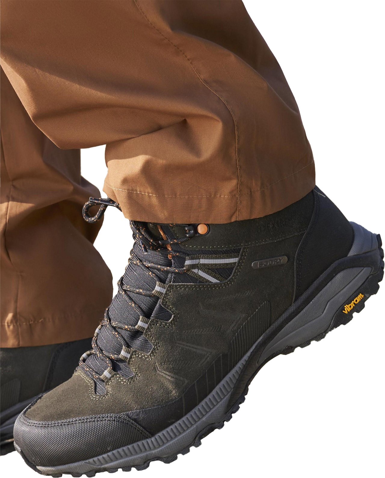 Thumbnail - Mountain Warehouse Herren Extreme Rockies Leder Wanderschuhe (Khaki Grün)