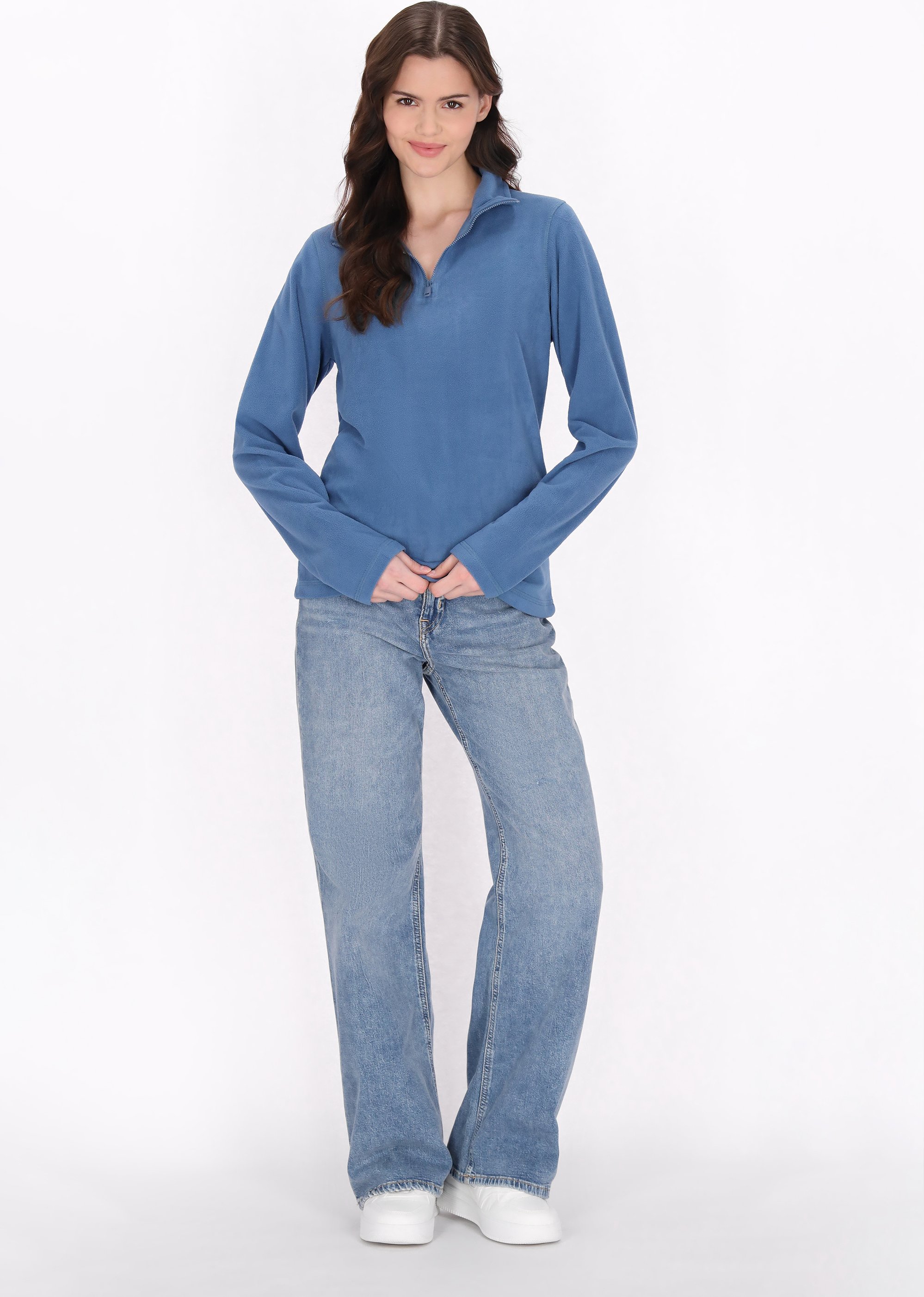 Mymo Fleecepullover Damen blau