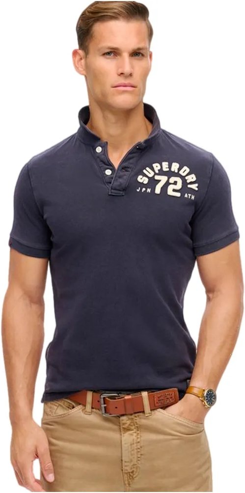 Polo Superdry Herren Vintage Athletic Navy