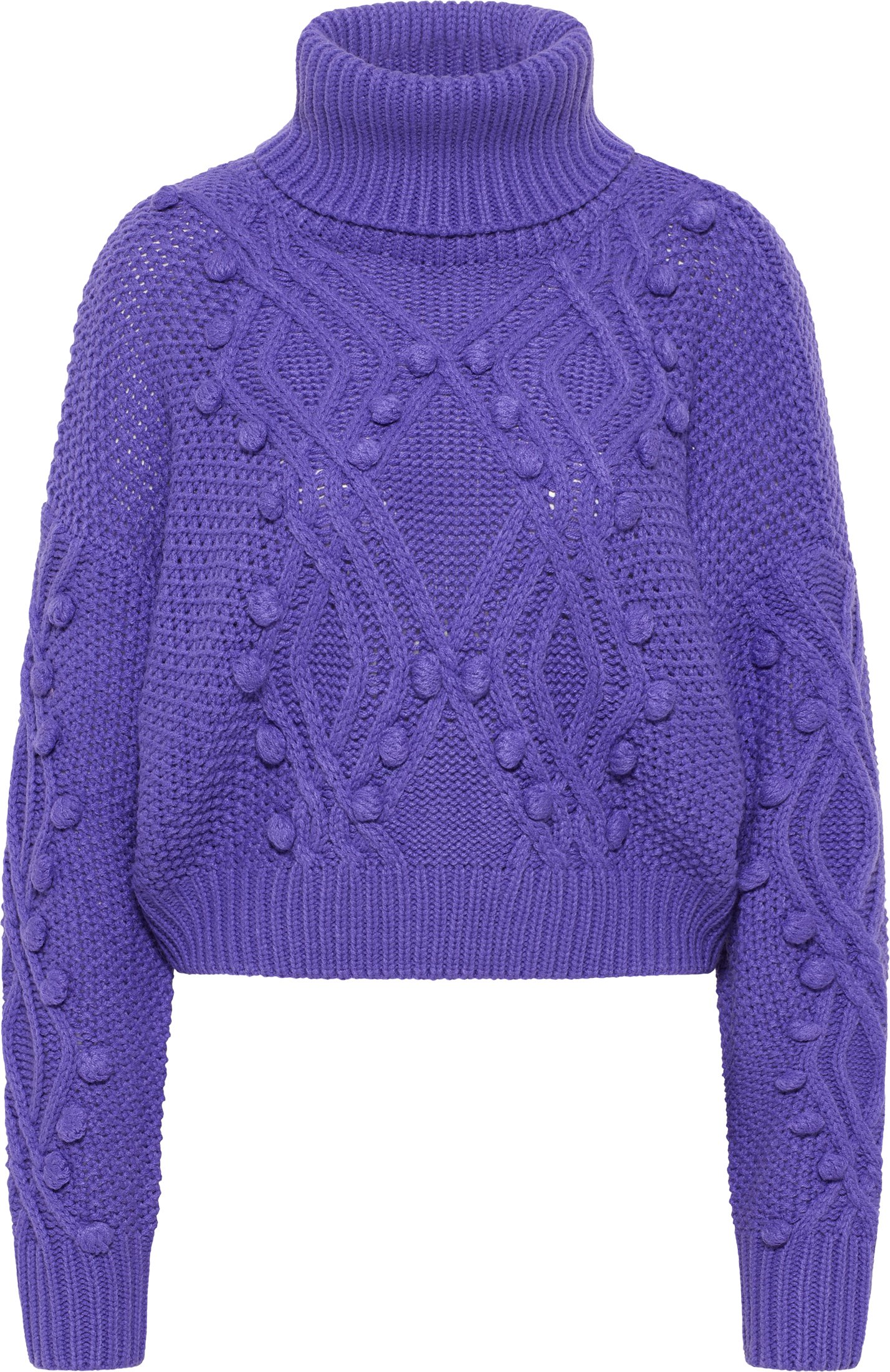 IZIA Strickpullover mit Rollkragen Damen lila