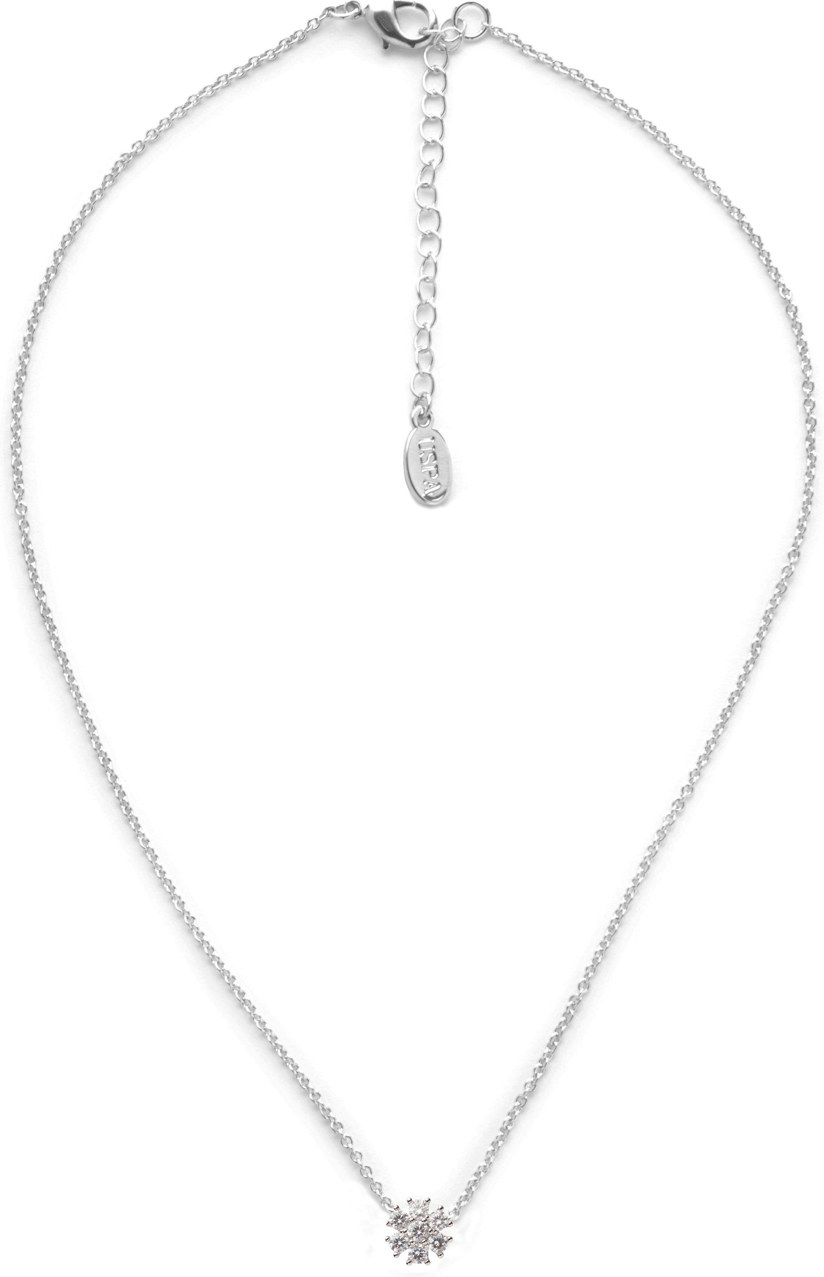 US Polo Assn Jewellery – Rhodinierte Daisy-Halskette