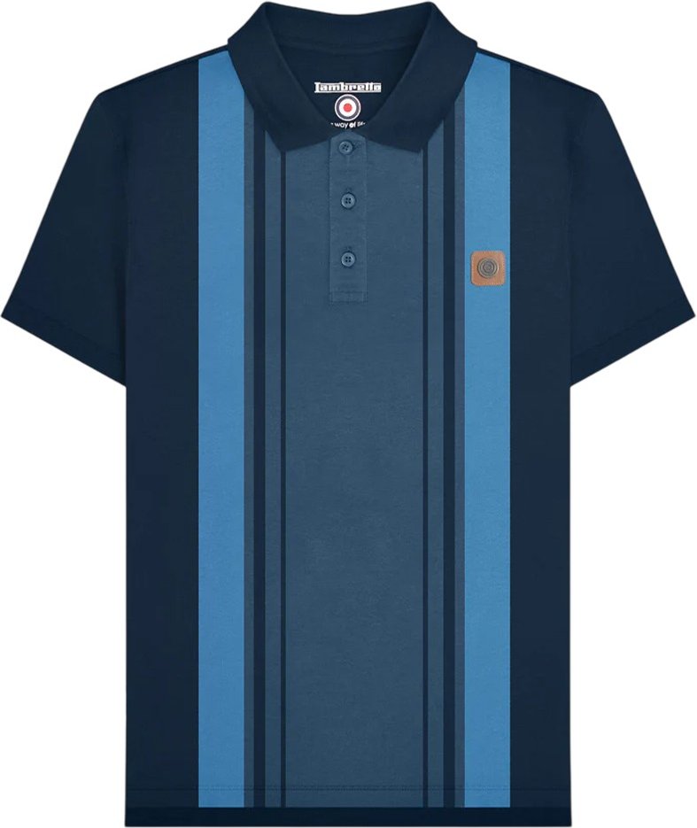 Lambretta - "SS25" Poloshirt für Herren (Marine/Mondbeschienener Ozean)