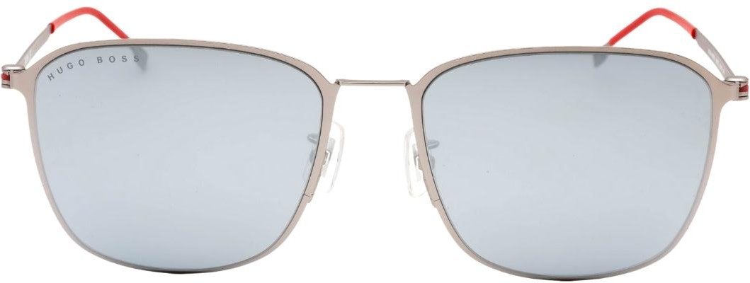 Hugo Boss - Mehrschichtige Linse-Sonnenbrille für Herren, Matt (Ruthenium/Weiß)