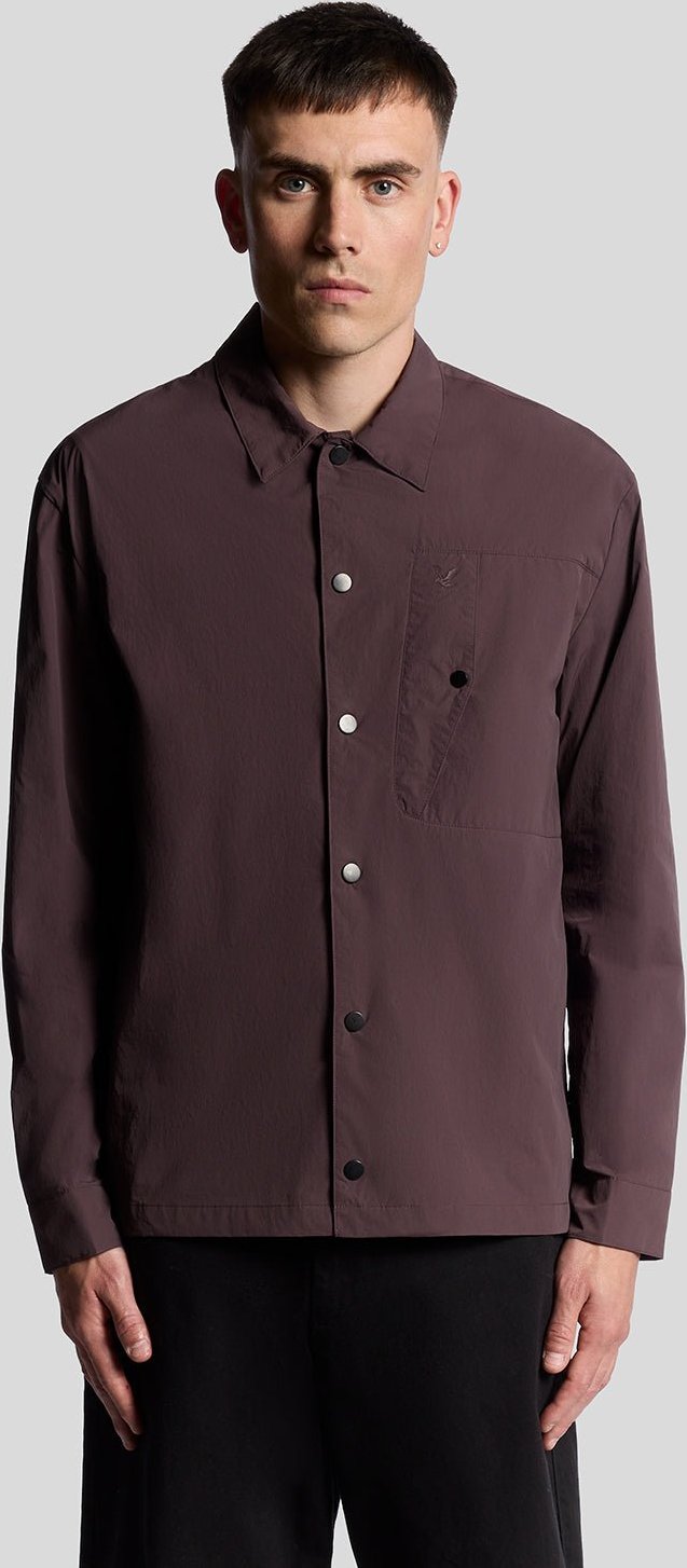 Thumbnail - Lyle & Scott Crinkle-Nylon-Overshirt mit Tasche - Braun