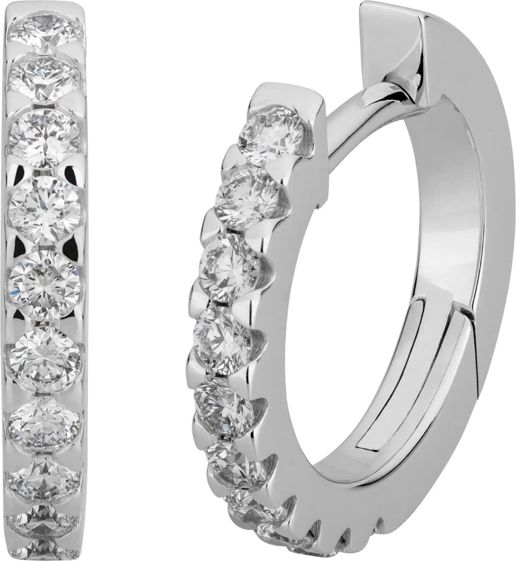 Lyomi Klappcreolen 585/-Weißgold 20 synth. Diam. 0,47ct.