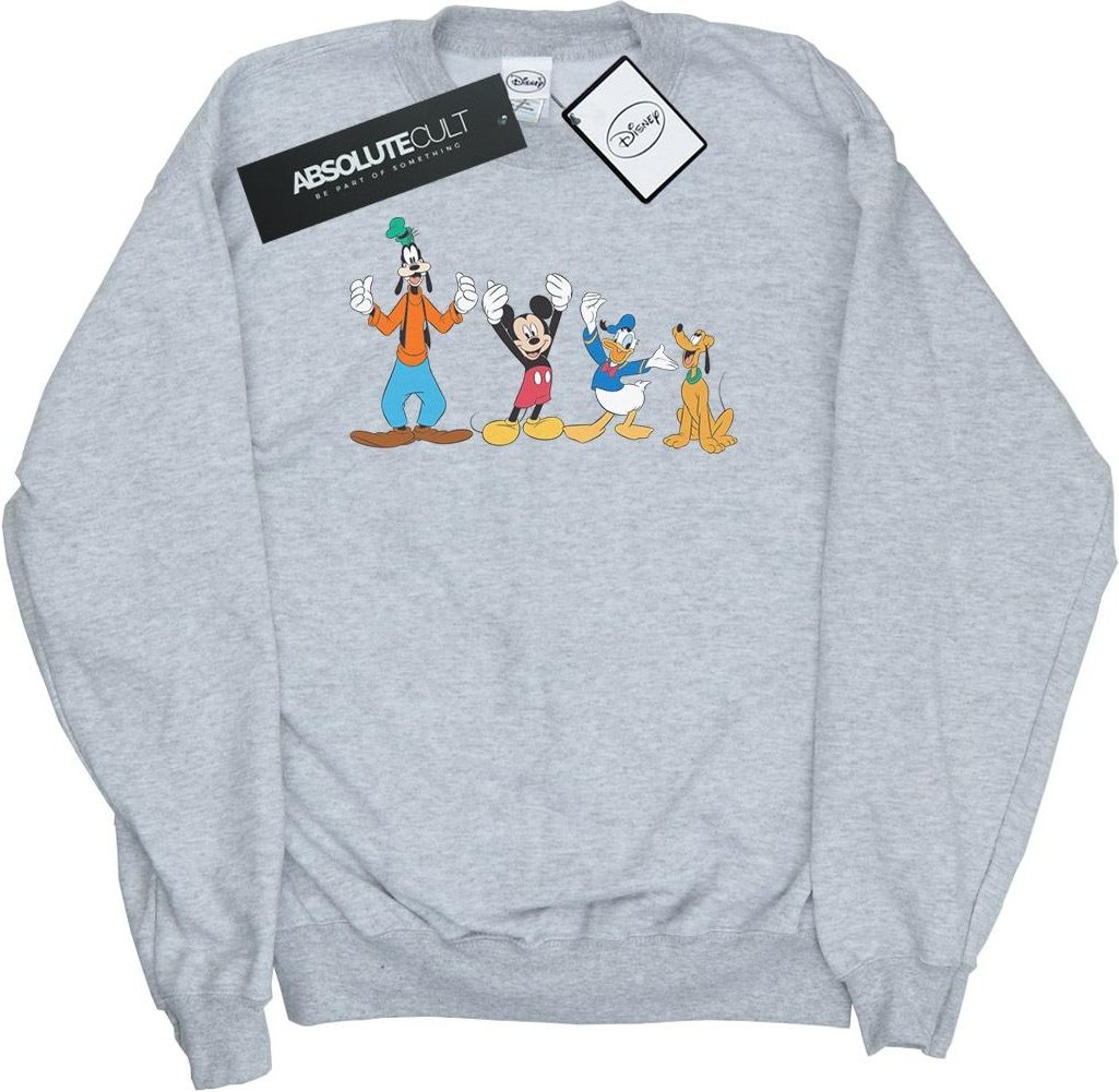 Disney Herren Mickey Mouse Friends Sweatshirt (Sport grau)