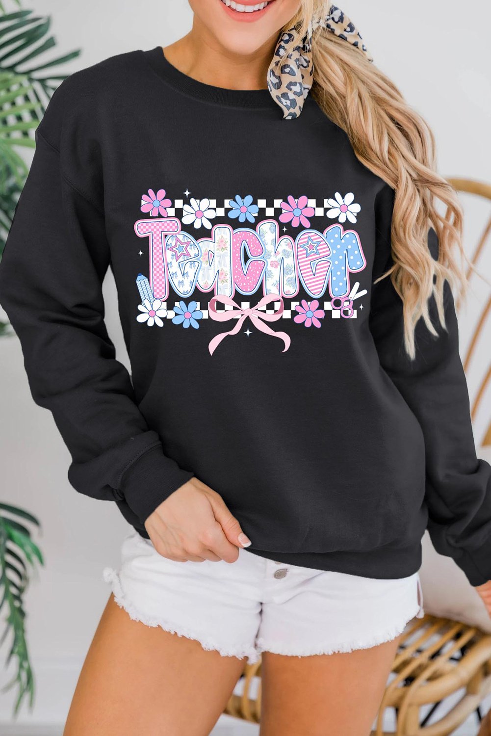 Lehrer Grafikprint Sweatshirt