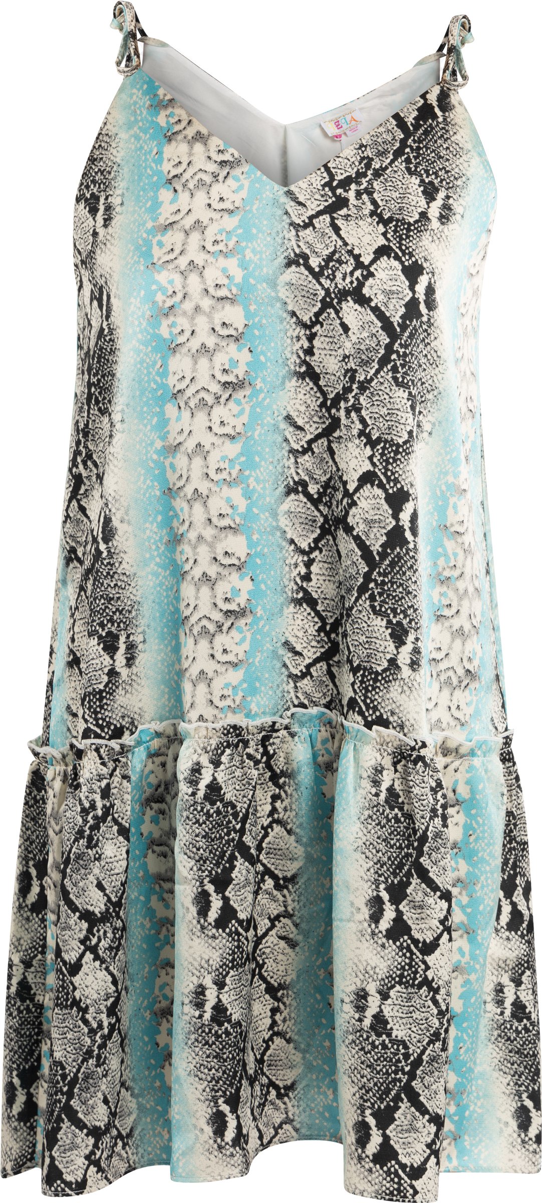 IZIA Minikleid mit Schlangenprint Damen Blau Mehrfarbig