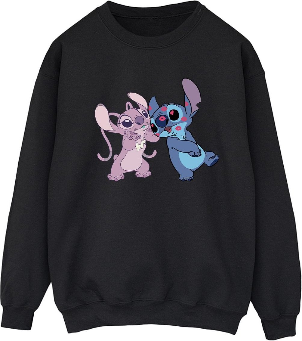 Disney Damen/Lilo & Stitch Küsse Sweatshirt (Schwarz)