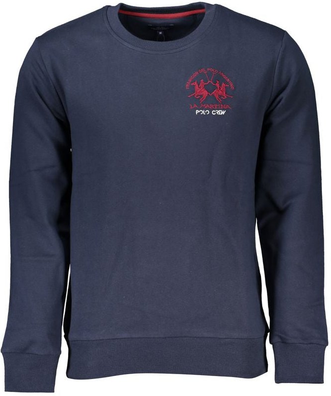 La Martina Blaue Baumwoll-Herren Sweatshirt