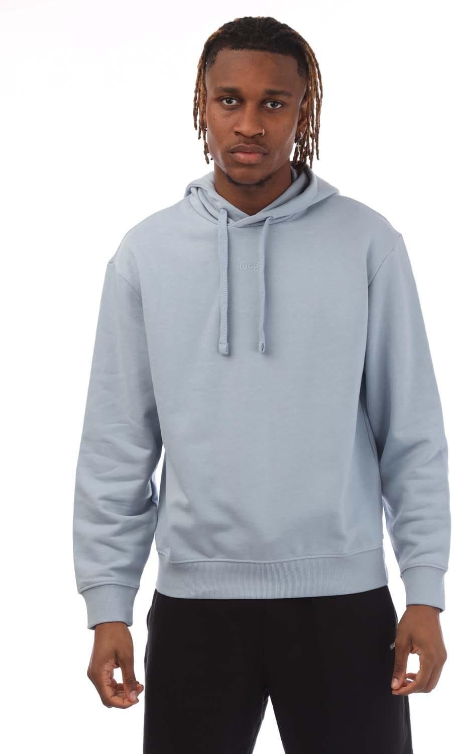 Hugo - "Dapo" Kapuzenpullover Logo für Herren (Blau)