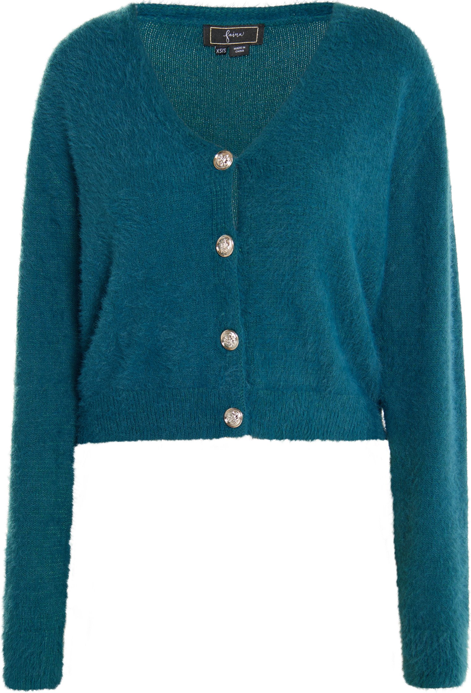 Thumbnail - Faina Strickjacke Damen Smaragdgrün