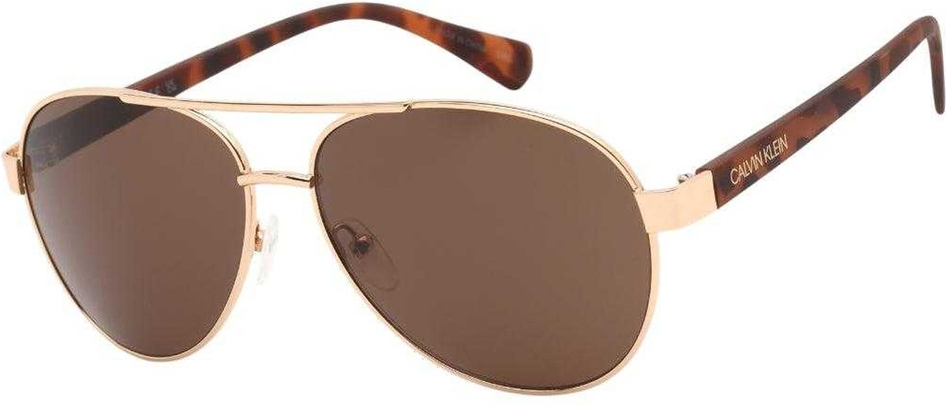 Calvin Klein - Pilotenjacke-Sonnenbrille für Herren (Gold)