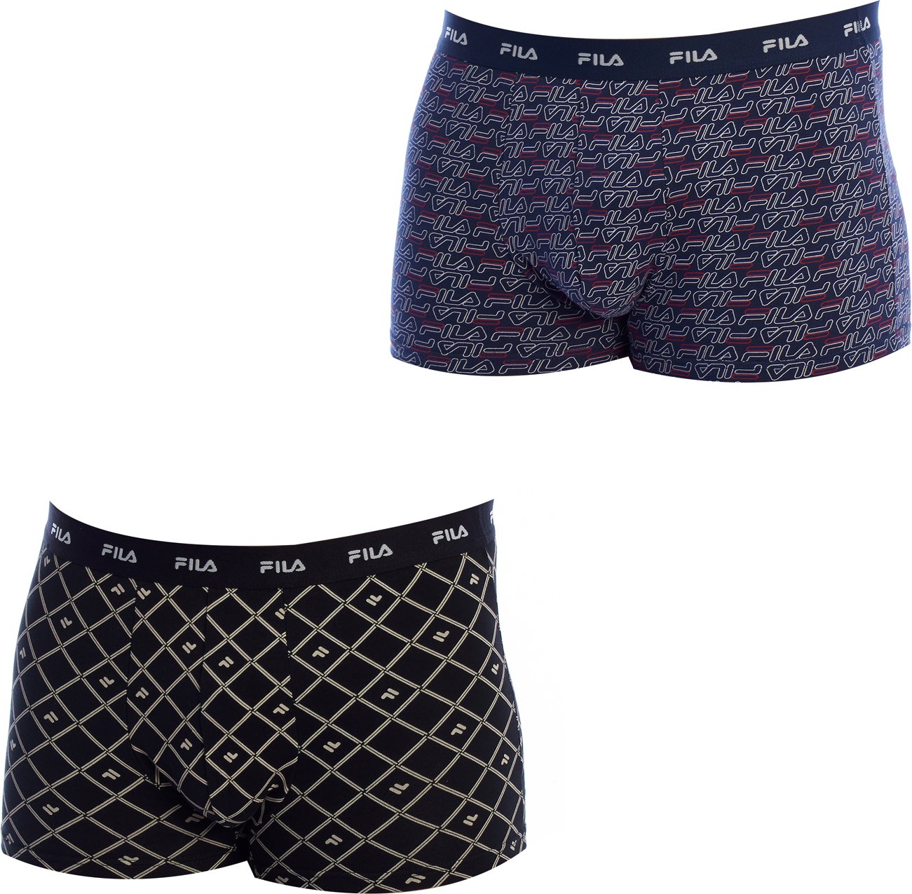 Pack-2 Bedruckte Baumwoll-Boxershorts FU5289 für Herren