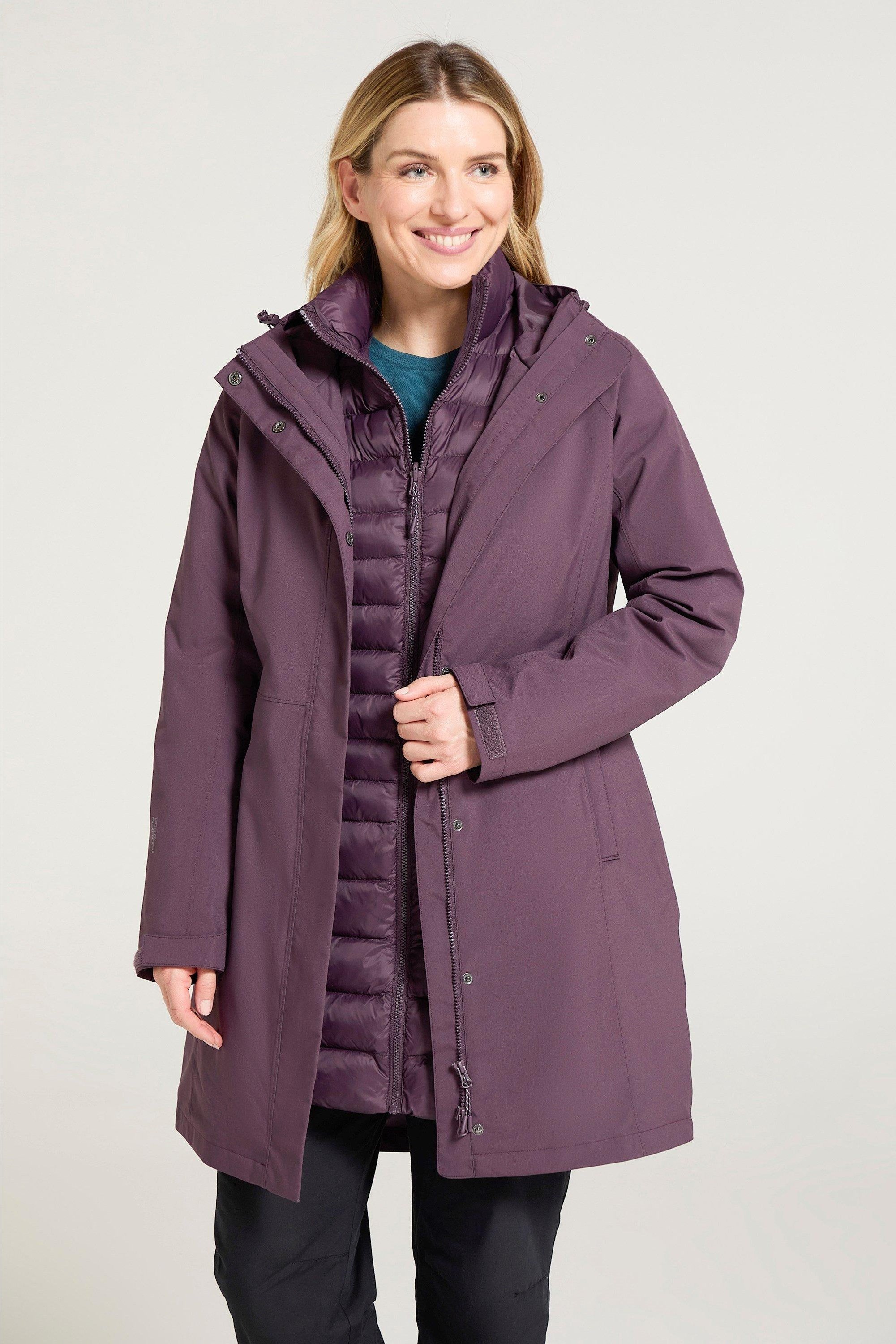 Mountain Warehouse - "Alaskan" Jacke 3 in 1 für Damen (Dunkel-Lila)
