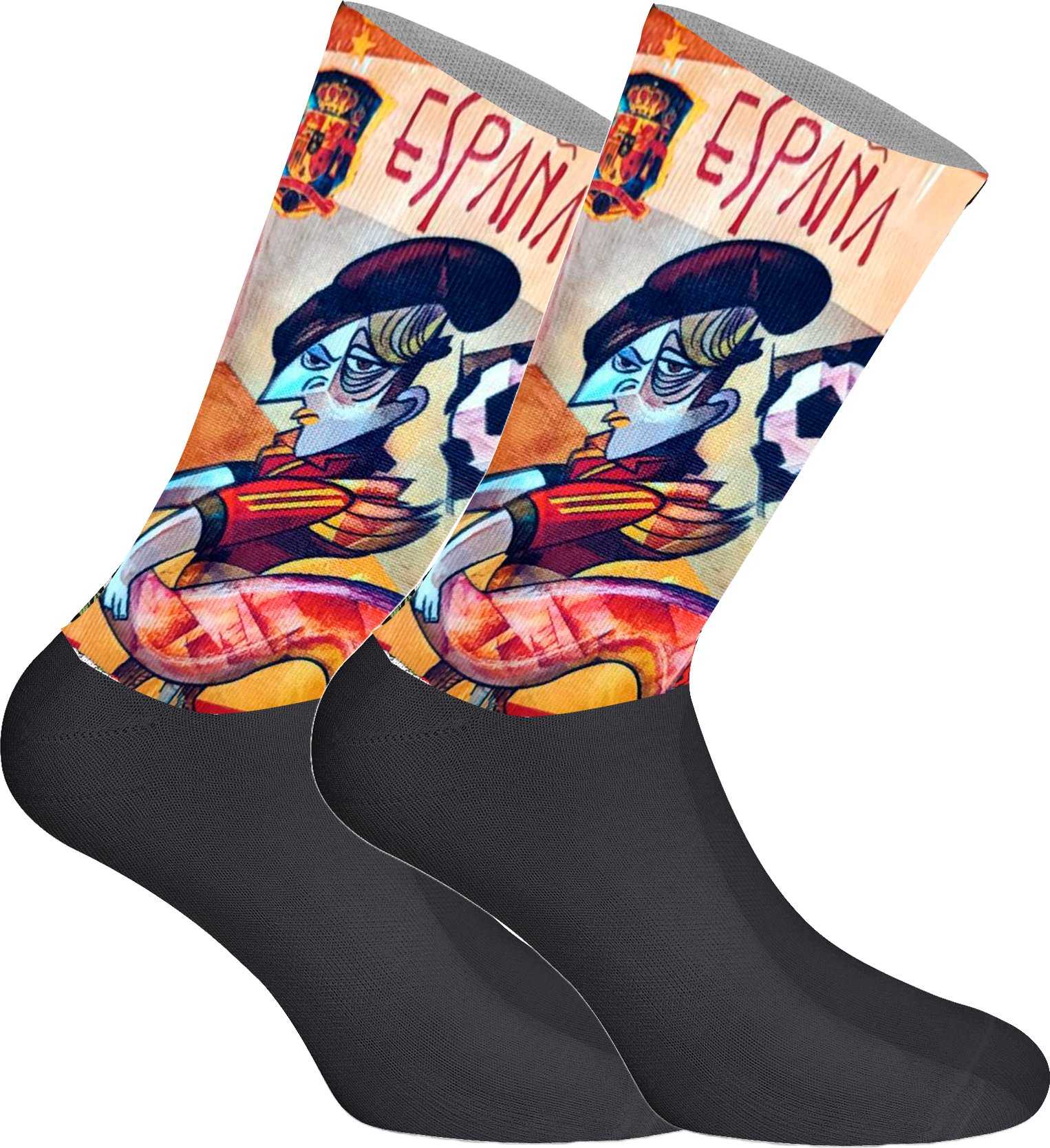 Elastische bedruckte lange Socken für Unisex