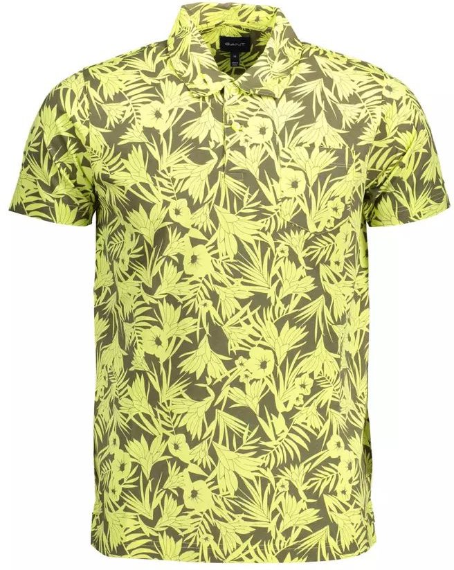 Blumenmuster Polohemd Kurzarm