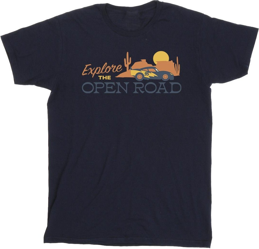 Disney - "Cars Explore The Open Road" T-Shirt für Herren (Marineblau)