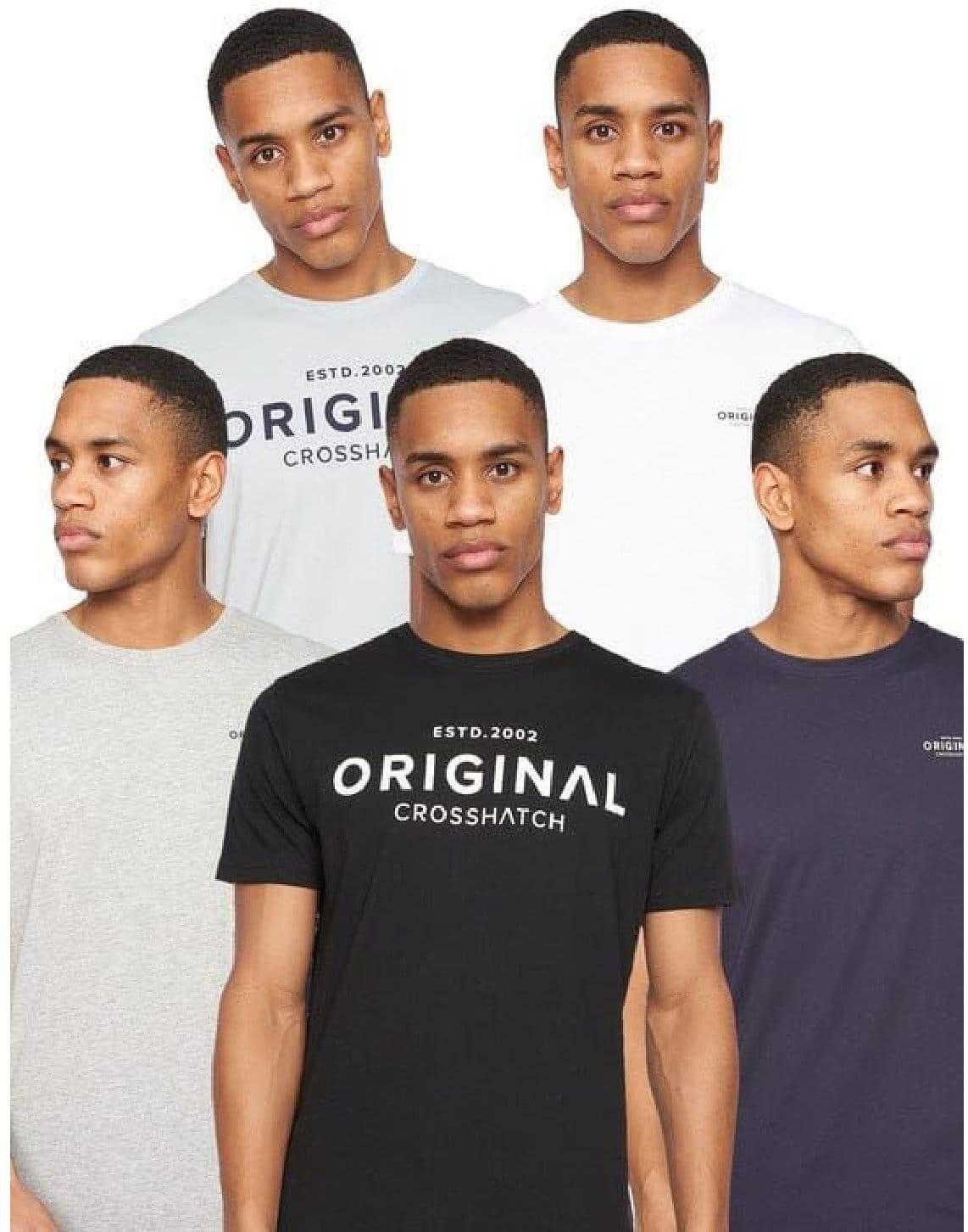 Crosshatch Herren Wester Bedrucktes T-Shirt (5er-Pack) (Mehrfarbig)