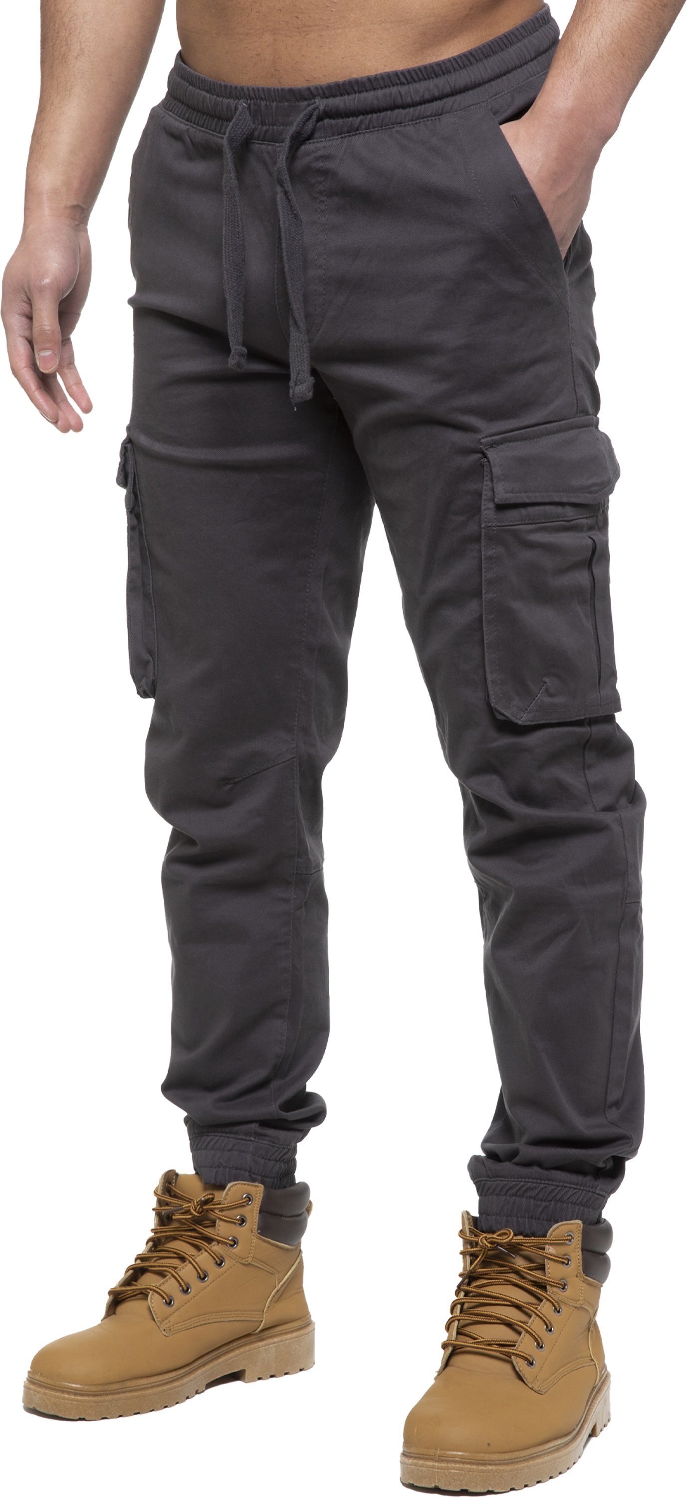 Enzo | Herren Cargo-Jogger-Jeans - Khaki