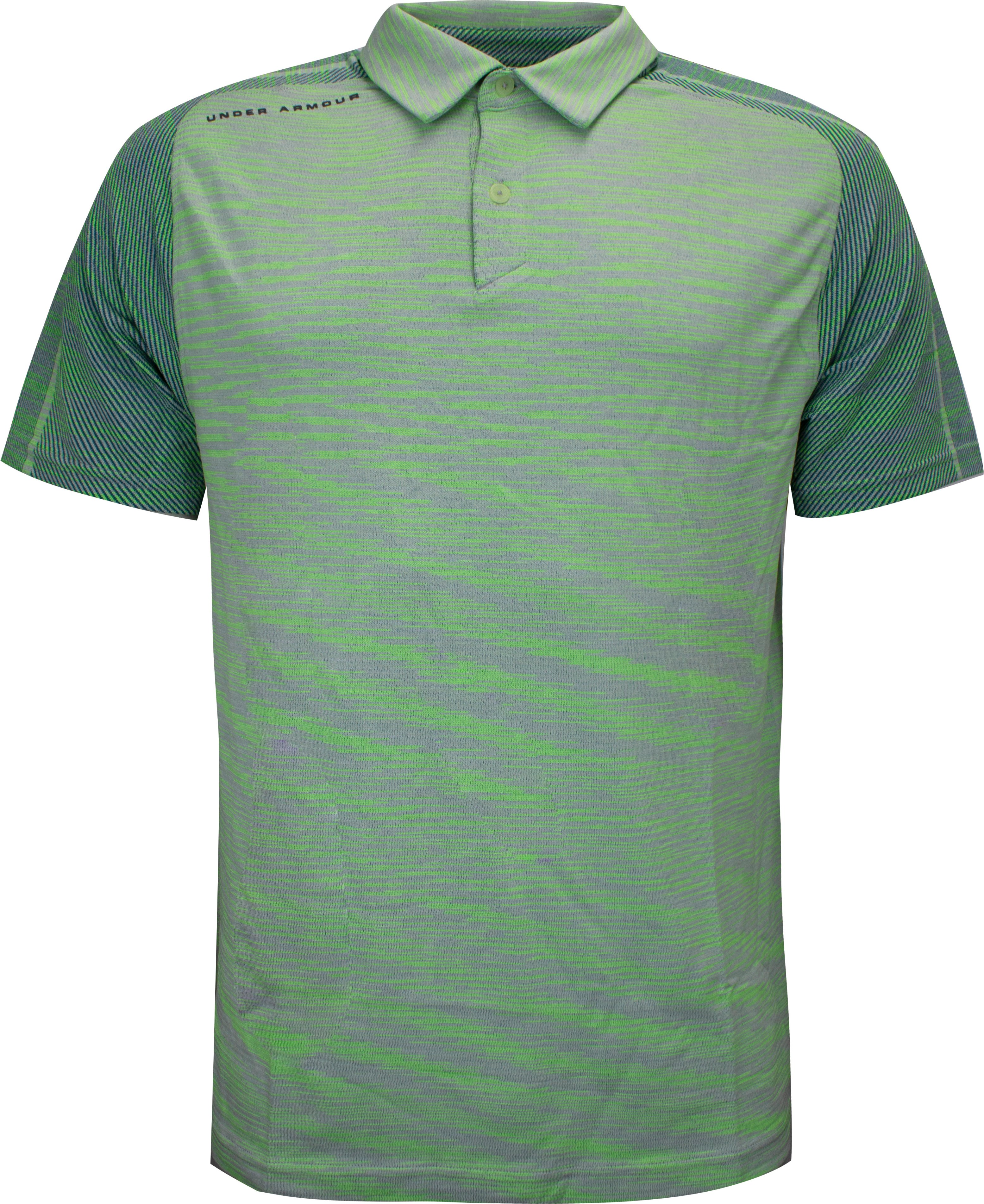 Under Armour Herren verschwinden nahtloses Polo -Hemd Casual Green Top 1345458 369