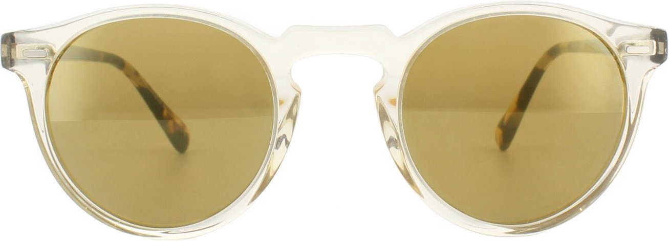 Oliver Peoples Sonnenbrille Gregory Peck 5217 1485W4 Honig Dunkel Braun Gold Spiegel