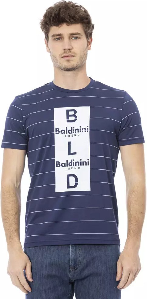 Gestreiftes T-Shirt mit kurzen Ärmeln und Rundhalsausschnitt