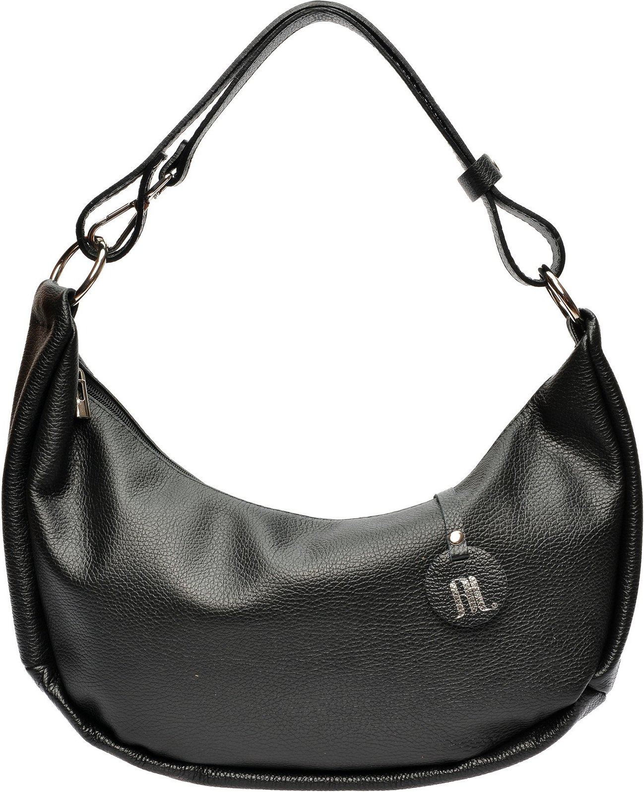 Anna Luchini Schwarze Ledertasche