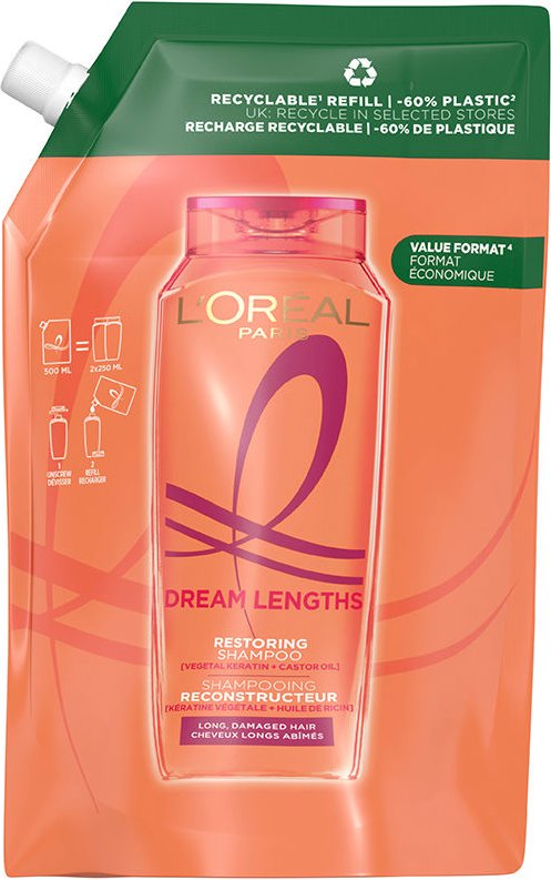 Elvive Dream Long Aufbaushampoo Nachfüllpackung Ökopack 500 ml